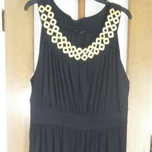 Black Knee Length Evening Dress